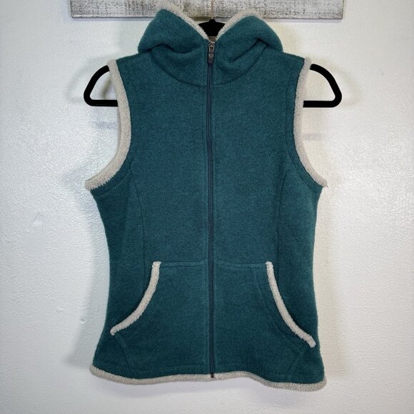 Kuhl Vest Womens Full Zip Hoodie Jacket Sleeveless Alfpaca Fleece Small Gorpcore - Picture 1 of 13